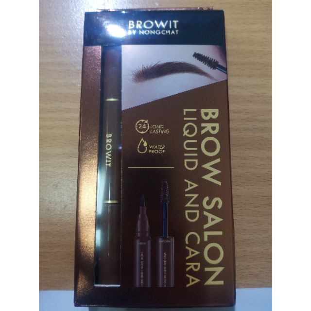 ของใหม่ Browit by Nongchat รุ่น Brow salon liquid and cara ปากกาเมจิกเขียนคิ้วและมาสคาร่าปัดคิ้ว