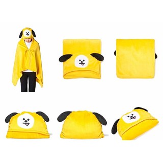 BTS BT21 ผ้าคลุมมีหมวก ผ้าขนแกะ