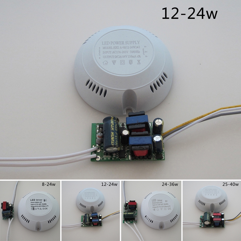 ไดรเวอร์ไฟ Led 8 W - 24 W 24 W - 36 W 12 W - 40 W Ac 176 V ~ 265 V สำหรับโคมไฟติดเพดาน
