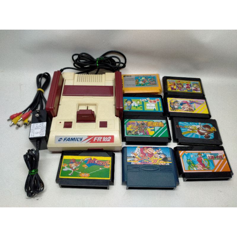 Family FR102 ลายสายฟ้า แท้งานไทย ชุดไฟไทยพร้อมเล่น ระบบ AV จอยโทโบ พร้อมตลับเกมแถม มีมารีโอ้และอื่นๆ