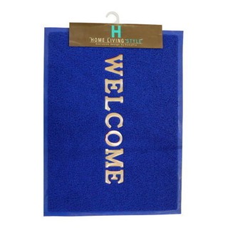 พรมเช็ดเท้าดักฝุ่น HOME LIVING STYLET WELCOME60X80 ซม. สีน้ำเงินDOOR MAT HOME LIVING STYLE WELCOME60X80CM BLUE