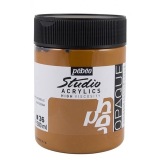 PEBEO สีอะคริลิค เกรดสตูดิโอ 500ml สีน้ำตาล Raw Sienna Acrylic Studio High Viscose 500ML Raw Sienna P171036