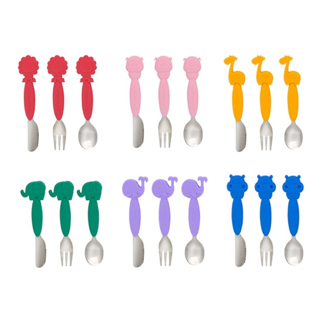 Marcus & Marcus Cutlery Set ชุดช้อนส้อมมีดสำหรับน้องๆวัย 3 ขวบ+