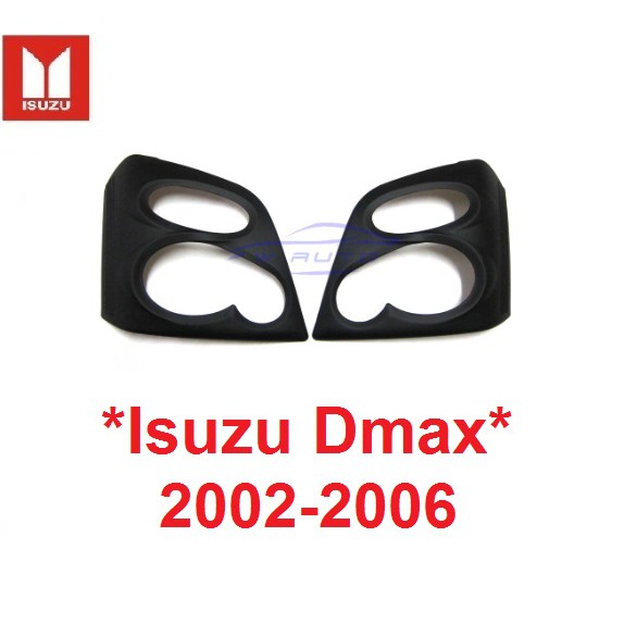 ครอบไฟหน้า Isuzu D-Max 2002 - 2006 สีดำด้าน อีซูซุ ดีแม็กซ์ ครอบไฟ ไฟหน้ารถ ฝาครอบหน้า dmax d max ไฟ