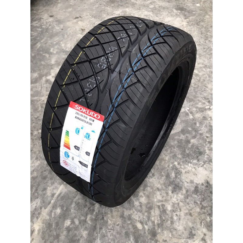 285/40R18 ยางซิ่งแก้มเตี้ย ปี 20 ลายนิตโต๊ะ RS-01 แบรนด์ญี่ปุ่น รีดน้ำเร็ว ไม่เหินน้ำ หนึบทุกโค้ง โป
