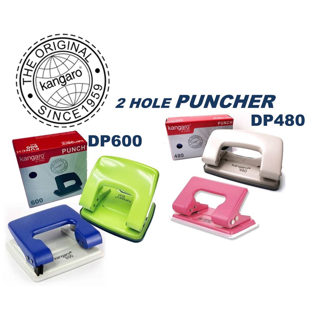 Kangaro Two Hole Paper Punch DP600 2 Hole Puncher 480 Paper Puncher (penebuk lubang kertas)
