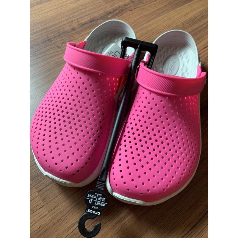 ของแท้ มือ1 CROCS LiteRide Clog M6W8 สีชมพู size38-39