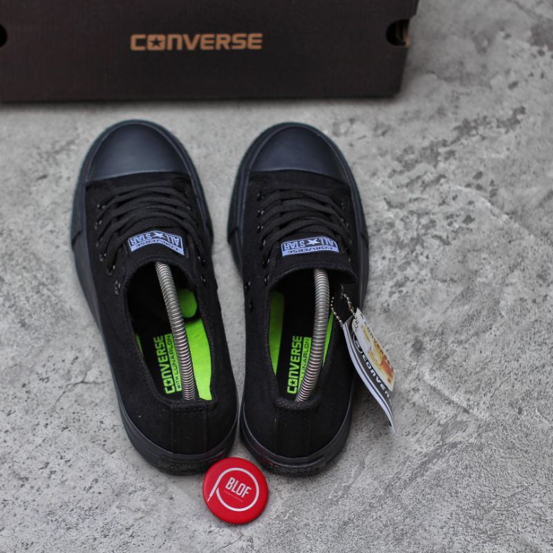 Converse Low Full Black Shoes (Cowo Girls) ของแท้ นําเข้าจากเวียดนาม ...