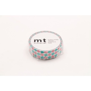 mt masking tape square pink (MT01D179) / เทปตกแต่งวาชิ ลาย square pink แบรนด์ mt masking tape ประเทศญี่ปุ่น