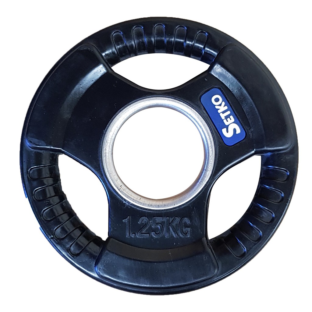 SETKO Plate แผ่นน้ำหนัก หุ้มยาง 50mm 1.25 KG (Black) - setko_thailand ...