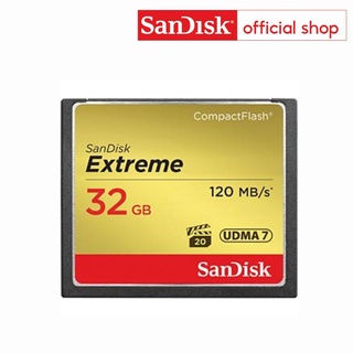 SanDisk Extreme CF Card 32GB,อ่าน 120MB/s ,เขียน 85MB/s (SDCFXSB_032G_G46)