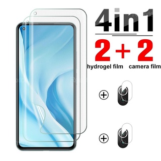 4In1 เคสฟิล์มไฮโดรเจลไฮโดรเจลสําหรับ Xiaomi Mi 11T Pro 11 Lite 5G Ne Mi 11 Lite 11I 10 T Lite Pro Ultra 5G