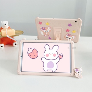 เคสแท็บเล็ต แบบนิ่ม ลายสุนัขจิ้งจอก กันกระแทก พร้อมสายคล้อง สําหรับ Samsung Tab A7 Lite 2021 SM-T225 SM-T220 8.7 นิ้ว