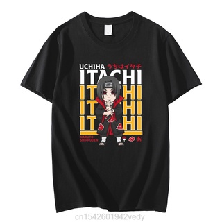 Wew23e23 เสื้อยืดผ้าฝ้าย แขนสั้น พิมพ์ลายกราฟฟิคอนิเมะนารูโตะ BANDAI Uchiha Itachi สไตล์ฮาราจูกุ สําหรับผู้ชาย B35SDF65W