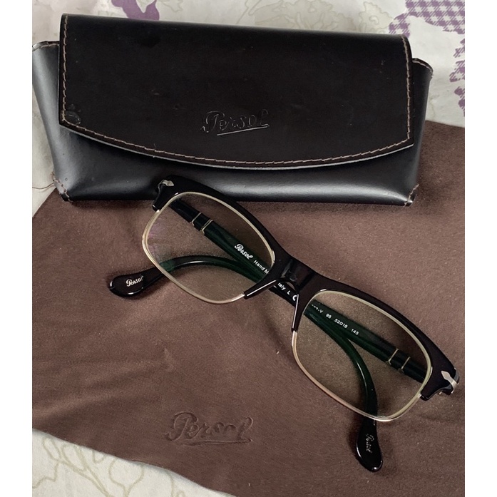 กรอบแว่น Persol 3033-V 95 Black/Silver แท้100%