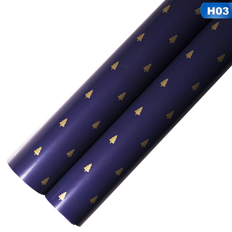 Christmas Wrapper Paper Dark Blue Printed Wrapping Packaging Xmas ...