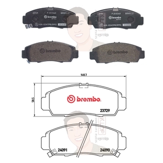 P28034X ผ้าเบรก F (แท้ BREMBO รุ่นXTRA) HONDA CIVIC FD 2.0 i-Vtec ปี06-12 /CIVIC FB 1.8 2.0 ปี12-&gt; /Accord 2.4 3.0 V6...