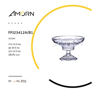 ( AMORN ) FPJ23412A/B1 - พานแก้วลายคริสตัล  ดีไซน์สวยหรู  แฮนด์เมด