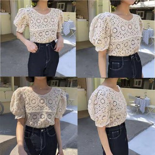 เสื้องานถักโครเชต์ งานสวยตรงปกมากก