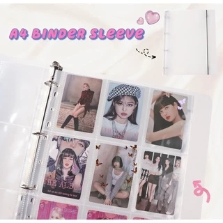A4 Photocard Binder 9 Pocket Sleeves Polaroid KPOP Lomo Card Game Trading Card Holder อัลบั้มขนาดใหญ่