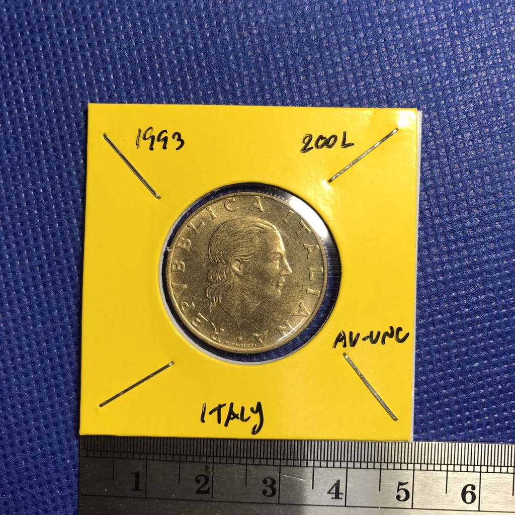 No.14848 ปี1993 อิตาลี 200 LIRE  เหรียญต่างประเทศ เหรียญหายาก เหรียญสะสม ราคาถูก