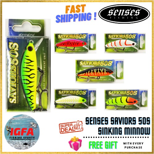 [IGFA] SENSES SAVIORS 50S Sinking Minnow Gewang Senses Lure Minnow Lure Senses Gewang Saviours