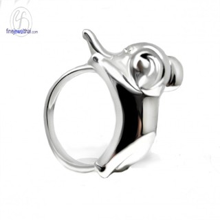 Finejewelthai แหวนช้าง-แหวนทองคำขาว-เงินแท้/ Silver925-Ring - R130900