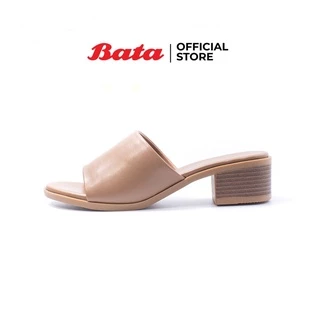 Bata บาจา รองเท้าส้นสูงแบบสวม ใส่ง่าย น้ำหนักเบา เรียบหรู ใส่ทำงาน ลำลอง สูง 2 นิ้ว ผู้หญิง รุ่น Zippy สีโทป 6615430
