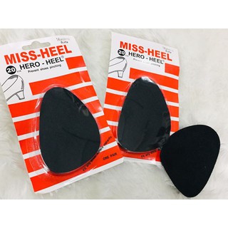 แผ่นเสริมด้านหน้าเท้า เพิ่มความพอดี ลดความลื่นให้บริเวณด้านหน้าเท้า MISS-HEEL ขนาดหนา 3 มม. ราคา 20 บาท