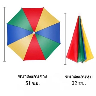 ร่มหมวก สำหรับสวมศีรษะ กระชับใบหน้า ใช้งานสะดวก