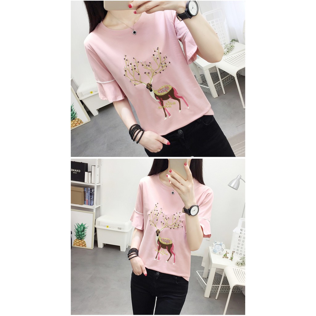 LH.Sunday🍀 เสื้อแขนสาวส่วนลายกวาง🦌💫 งานปักอลังการสุด มี 3 สียืนหนึ่งในความปัง ไม่มีไม่ได้แล้วจ้ะพี่จ๋าาาา ❤️‍🔥 - รูปที่ 7