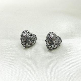 DSP ต่างหูเงินแท้รูปหัวใจฝังCZ เงินแท้ 925: DSP 925 Sterling Silver Earing[ESPCZ0390]