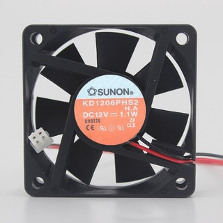 Original For Sunon KD1206PHS2 60*60*15mm 6CM 6015 DC 12V 1.1W Quality Assurance cooling Fan