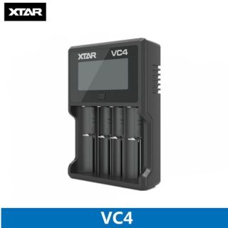 XTAR VC4 LCD เครื่องชาร์จแบตเตอรี่สำหรับชาร์จ 18650 26650 14500 แบตเตอรี่ได้หลายชนิดอื่นๆ