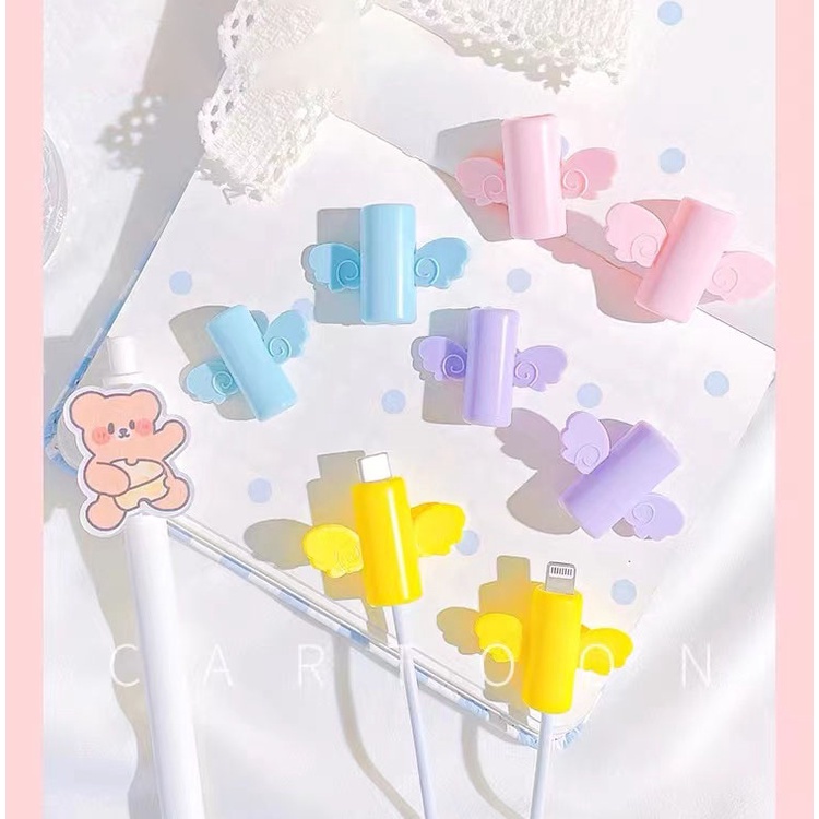 【ซื้อ 5 แถม 1】ตัวถนอมสายชาร์จ USB แบบซิลิโคน สําหรับ i-P Phone/Android