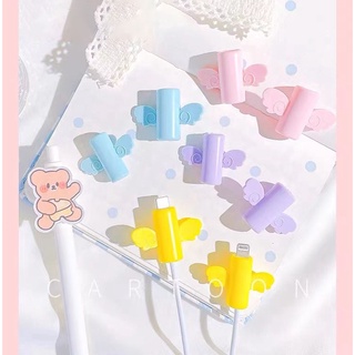 【ซื้อ 5 แถม 1】ตัวถนอมสายชาร์จ USB แบบซิลิโคน สําหรับ i-P Phone/Android