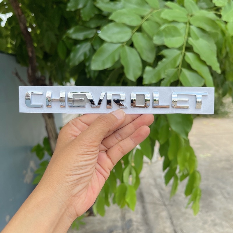 โลโก้ CHEVROLET ตัวหนังสือฝาท้าย OPTRA, AVEO, CRUZE, CAPTIVA, SONIC ตัวอักษรแยก ขนาด 19x1.8cm