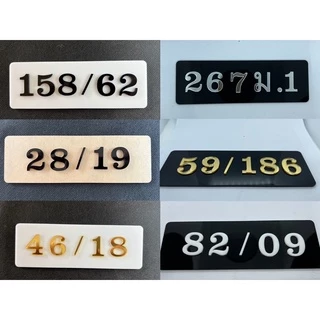 🌈พร้อมส่ง❗️ป้ายบ้านเลขที่ ป้ายอะคริลิค เลขนูน ขนาด 10*25cm. (แจ้งบ้านเลขที่ทางแชท)🔥 #ป้ายเลขที่บ้าน