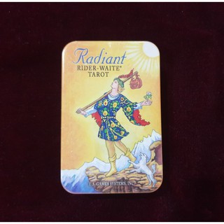 ไพ่ไรเดอร์เวทในกล่องเหล็ก Radiant Rider-Waite Tarot ไพ่ยิปซีแท้ขนาดพกพา ไพ่ยิปซีไพ่ทาโร่ต์ ไพ่ออราเคิล Tarot Oracle