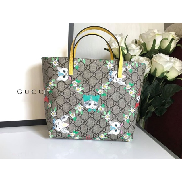 New gucci tote แมวเหลือง