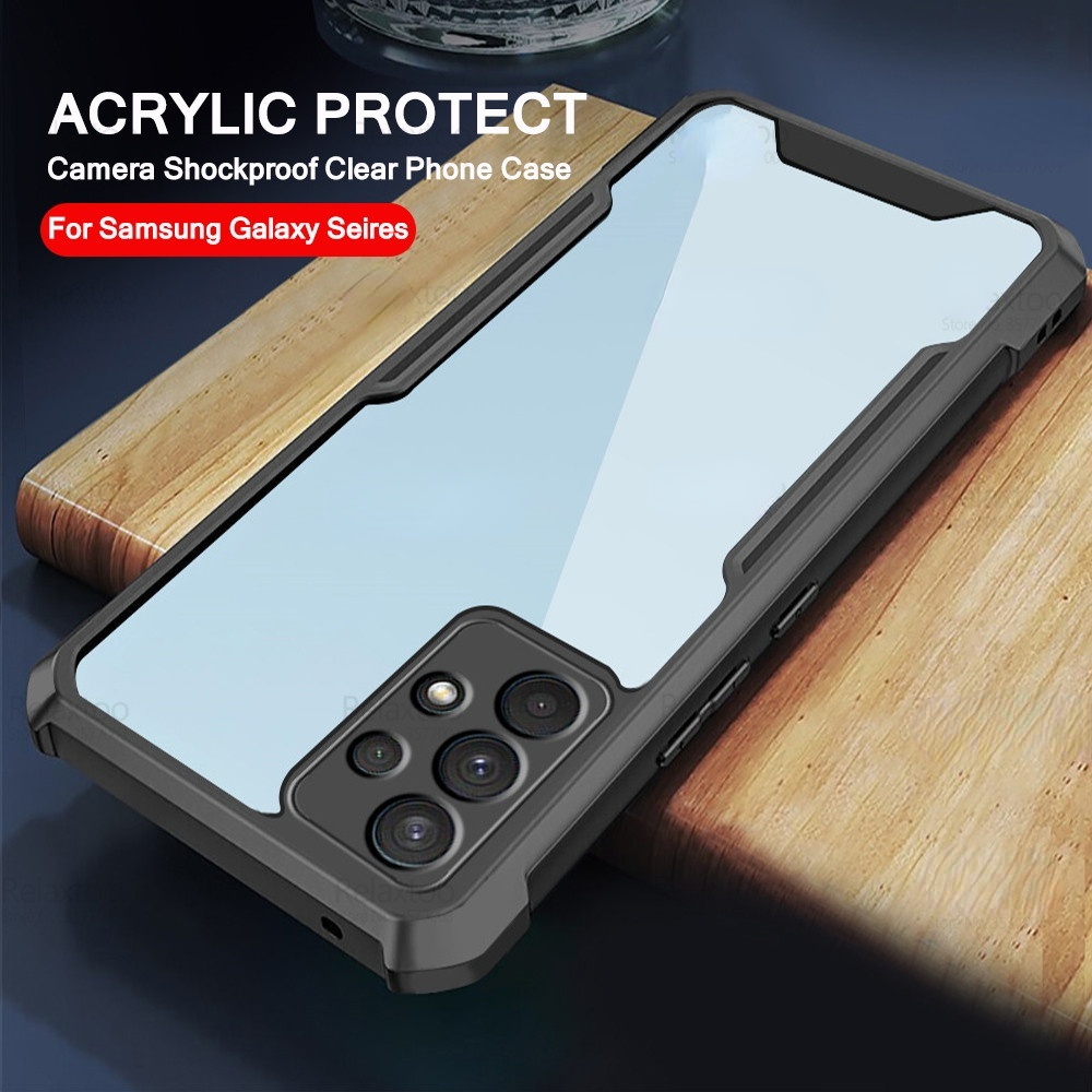 เคสโทรศัพท์มือถือ PC TPU อะคริลิคใส กันกระแทก สําหรับ Samsung Galaxy A13 A53 A73 A72 A52 A32 5G A71 A51 4G A23 A33