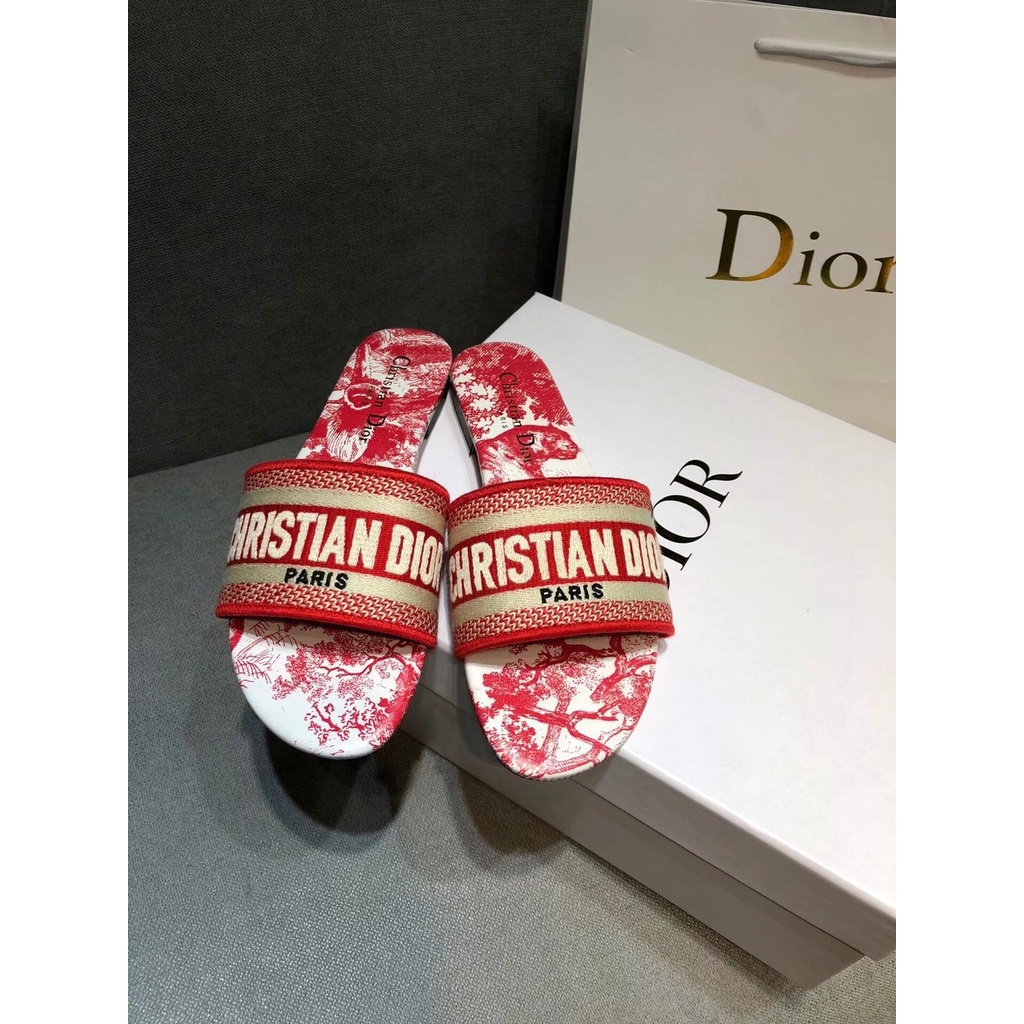 Dior slippers fashion casual slippers counter new high-quality sandals and slippers D home box packa