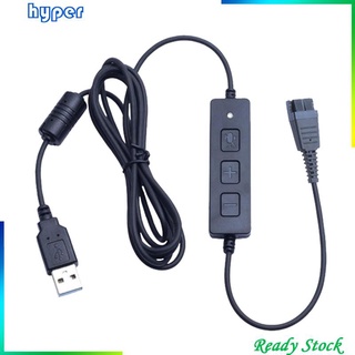 Headset Quick Disconnect Qd Connector to USB Plug for Jabra