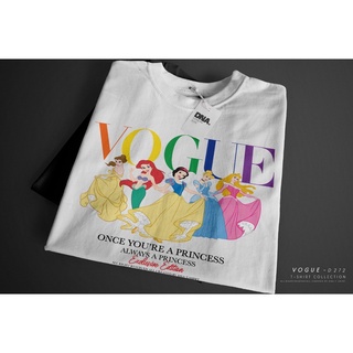 พร้อมส่ง!! เสื้อยืด Oversize คอกลมแขนสั้น ดีเทลลายเจ้าหญิง Princess VOGUE