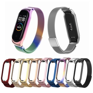 สายนาฬิกาข้อมือ สแตนเลส Milanese มีแม่เหล็ก สำหรับ miband 3 4