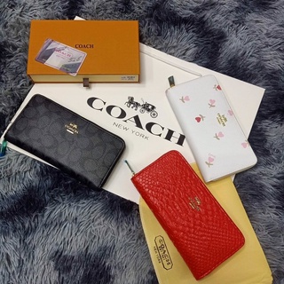 กระเป๋าสตางค์ ใบยาวซิปรอบ #COACHโค้ช กระเป๋าสตางค์ผู้หญิง #Coach 7.5นิ้ว