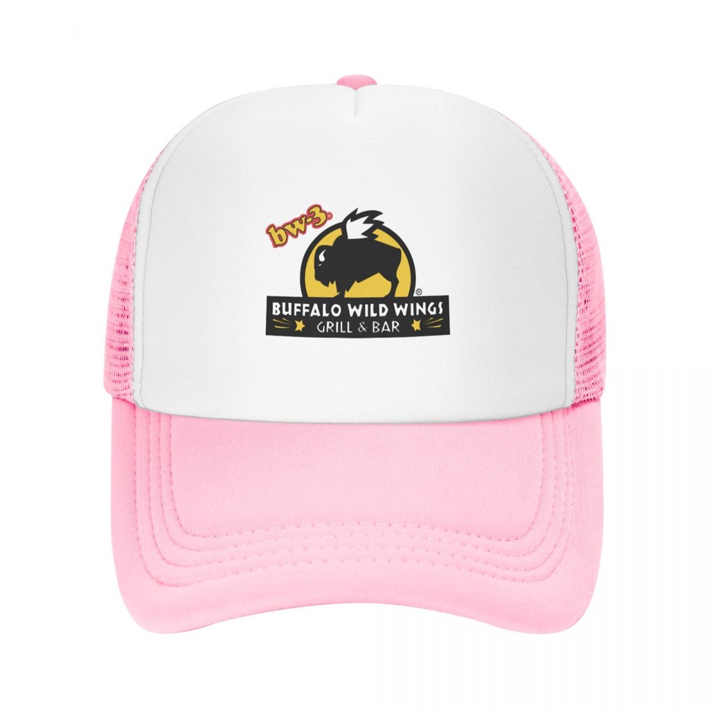 Buffalo Wild Wings โลโก้ผู้ใหญ่ตารางสุทธิหมวก Trucker ผู้ชายผู้หญิงแบน Brim เบสบอลหมวก High-Stiff ตา