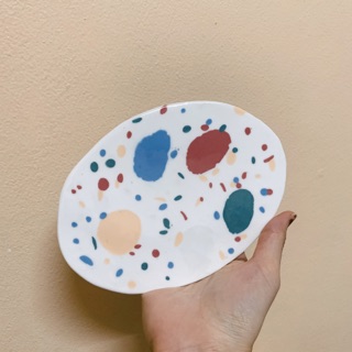 Handmade ceramics plate 🌷microwavable