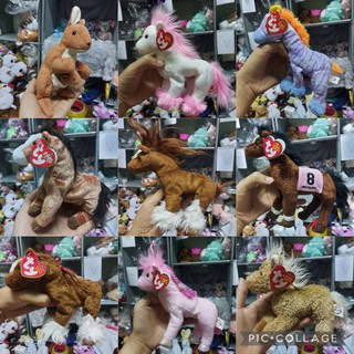 AM 10 - ตุ๊กตาสัตว์ จิงโจ้ ม้า ty ขนาด 5-8 นิ้ว งานสัตว์เหมือน