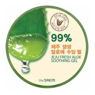 ของแท้ The Saem Jeju Fresh Aloe Soothing Gel 99% เจลว่านหางจระเข้ เจจู เฟรช อะโล ชูตติ้งเจล เดอะ แซม